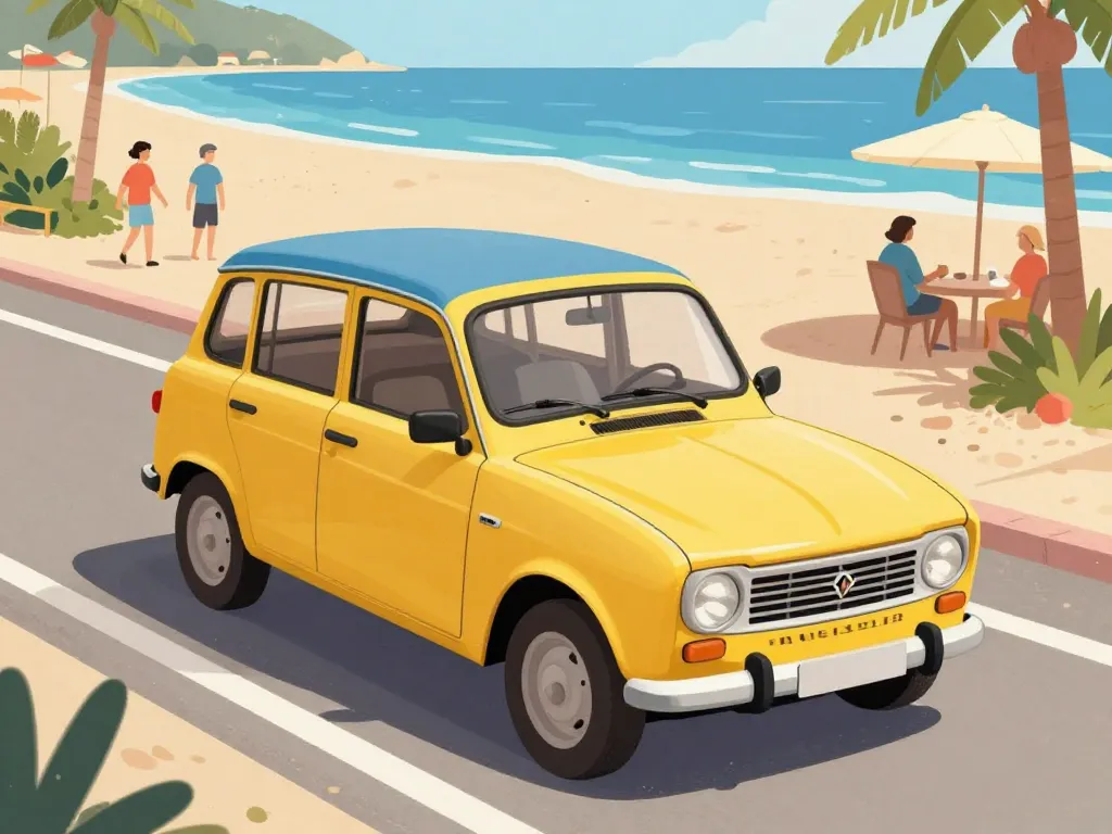 Renault 4L Plein Air design ouvert méditerranéen