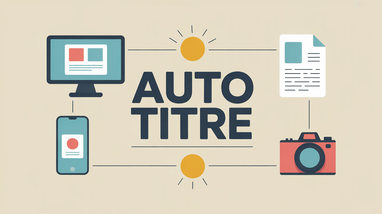 illustration auto titre sur écrans et documents