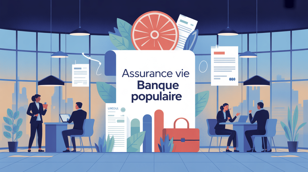 avis assurance vie banque populaire illustration vectorielle banque