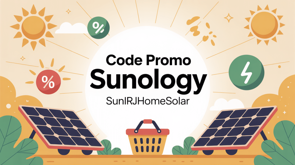 code promo réduction Sunology SUN_RJHOMESOLAR visuel kits solaires