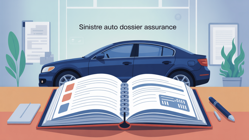 Combien de temps reste un sinistre auto sur dossier assurance, illustration vectorielle