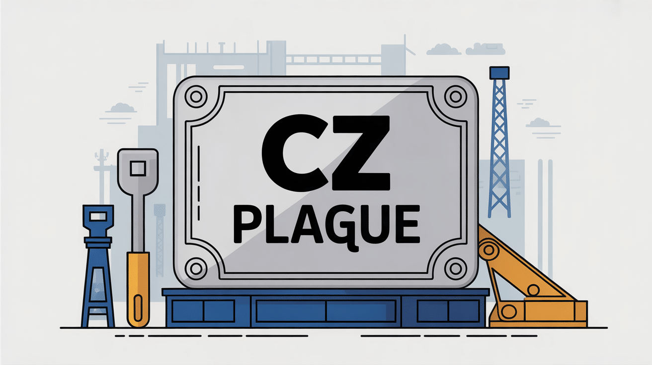 illustration cz plaque industrie construction