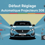 Défaut réglage automatique des projecteurs 308 visuel explicatif sécurité