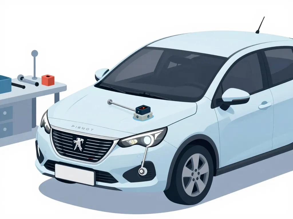 Réparation défaut réglage automatique des projecteurs 308 image explicative