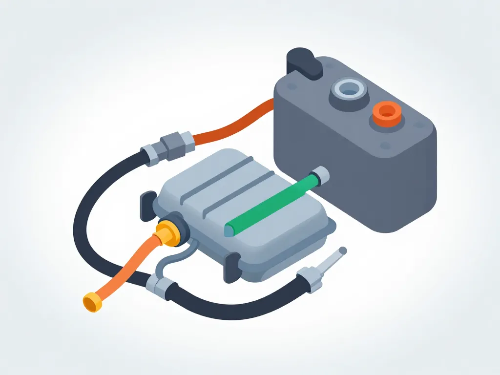 schéma durite essence dans système carburant auto