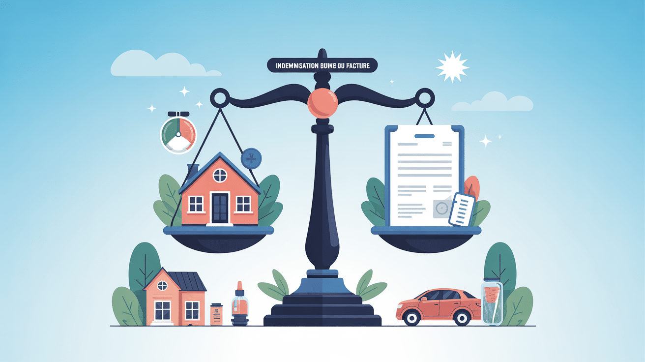 Illustration indemnisation sur devis ou facture balance sinistre