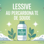 Illustration lessive percarbonate de soude linge blanc