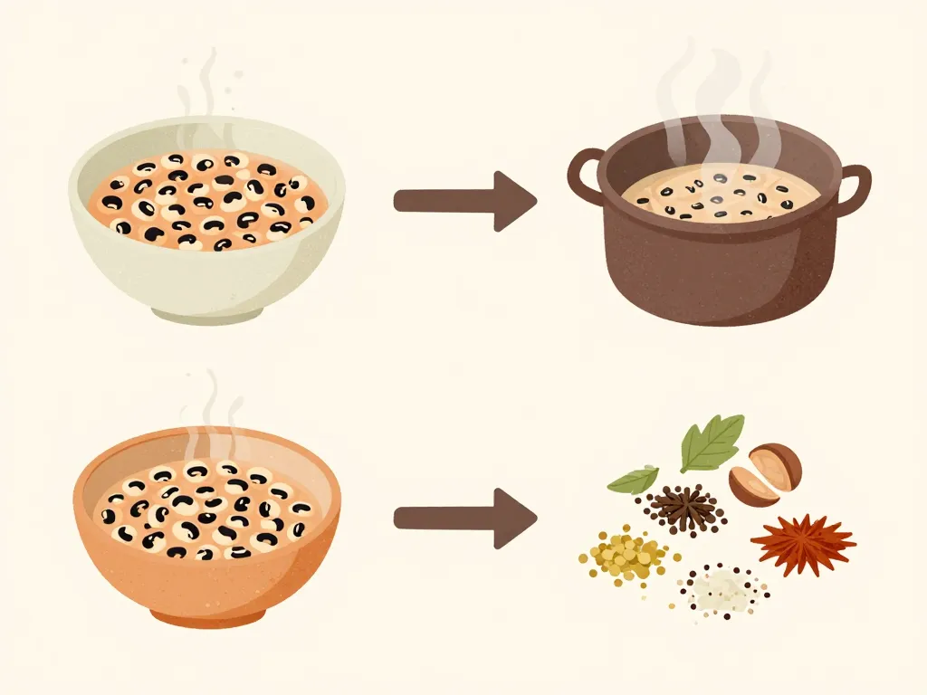 diagramme préparation cuisson et assaisonnement lobia