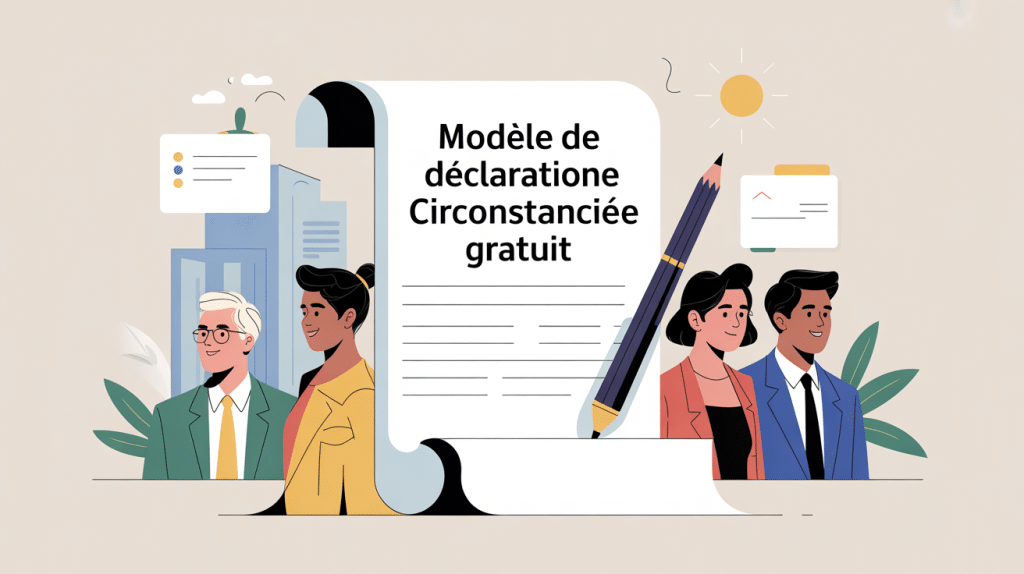 modèle déclaration circonstanciée gratuit feuille et stylo contexte professionnel