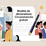 modèle déclaration circonstanciée gratuit feuille et stylo contexte professionnel