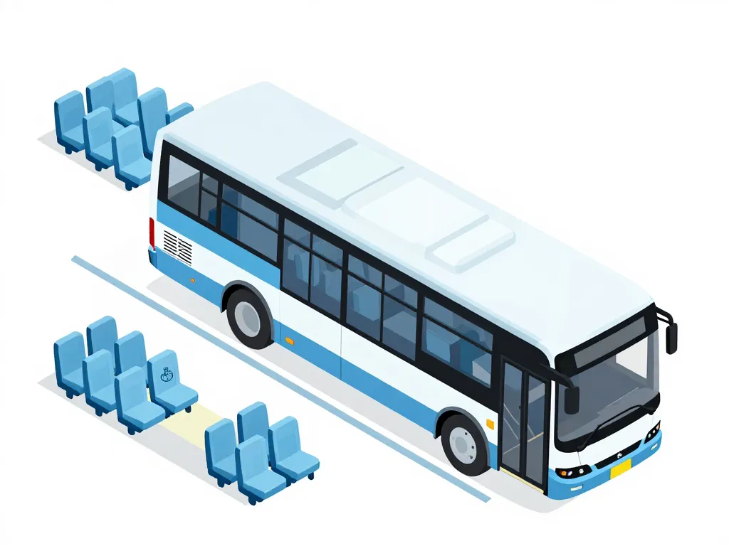 nombre de place dans un bus, diagramme des sièges et accessibilité