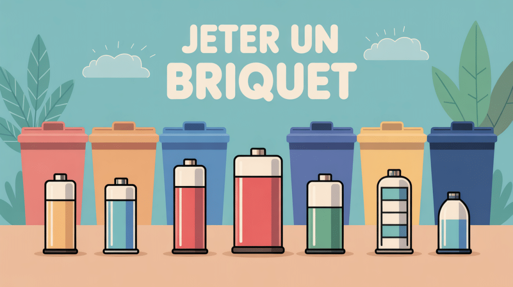 ou jeter les briquets illustration guide tri