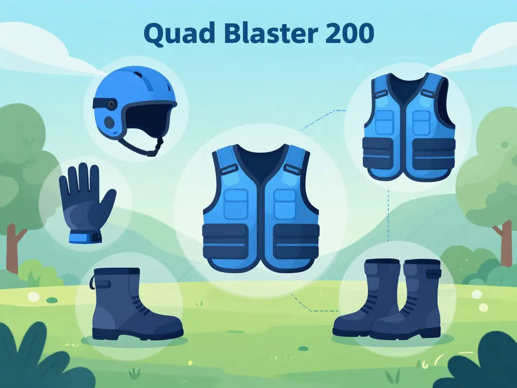 Quad Blaster 200 avec équipements de sécurité illustration