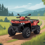 quad hytrack 500 t avis, quad sur chemin forestier