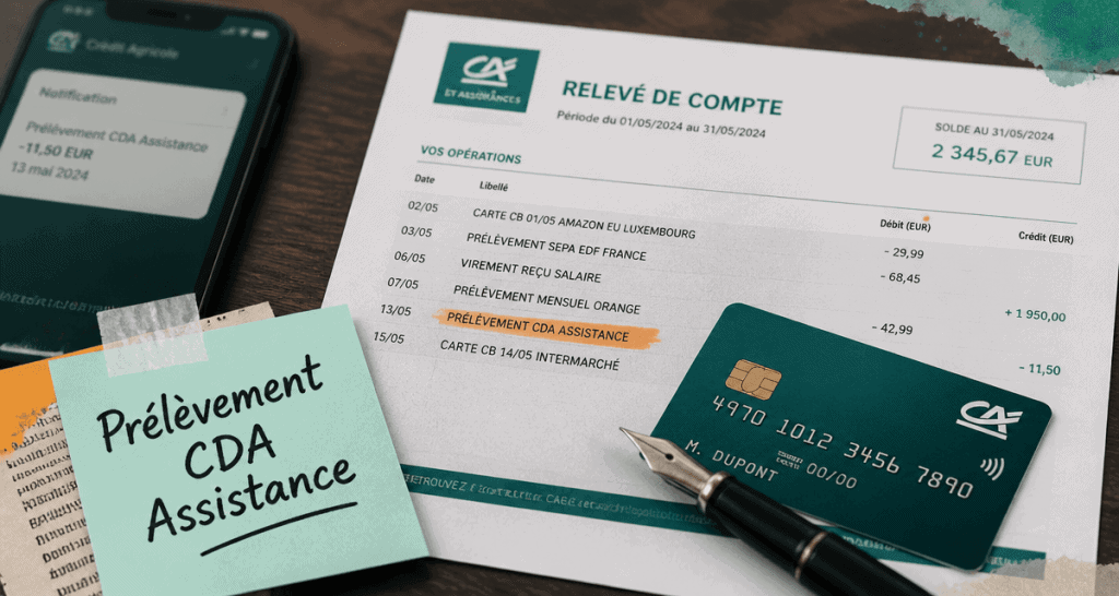 cda assistance juridique prélèvement sur relevé bancaire