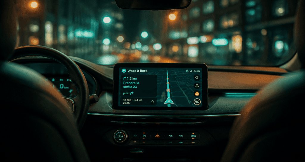 comment connecter waze sur ma voiture écran central