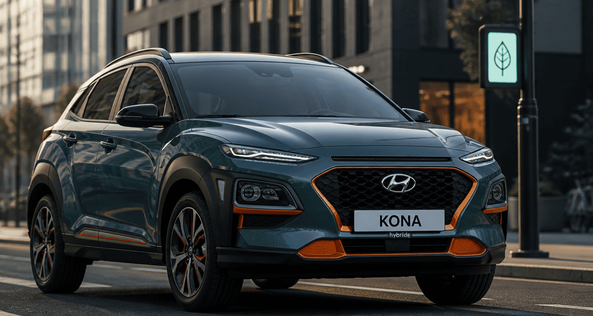hyundai kona hybride avis trois quarts avant