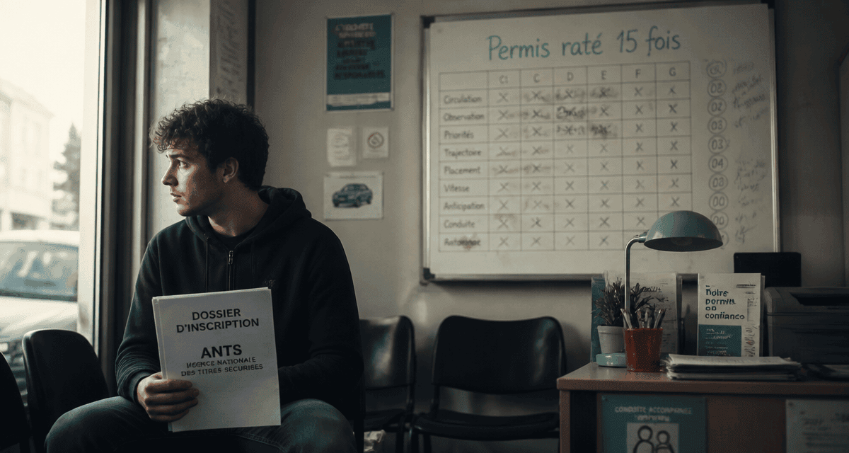 permis raté 15 fois jeune en salle d’attente
