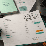 TVA carte grise sur facture et documents fiscaux