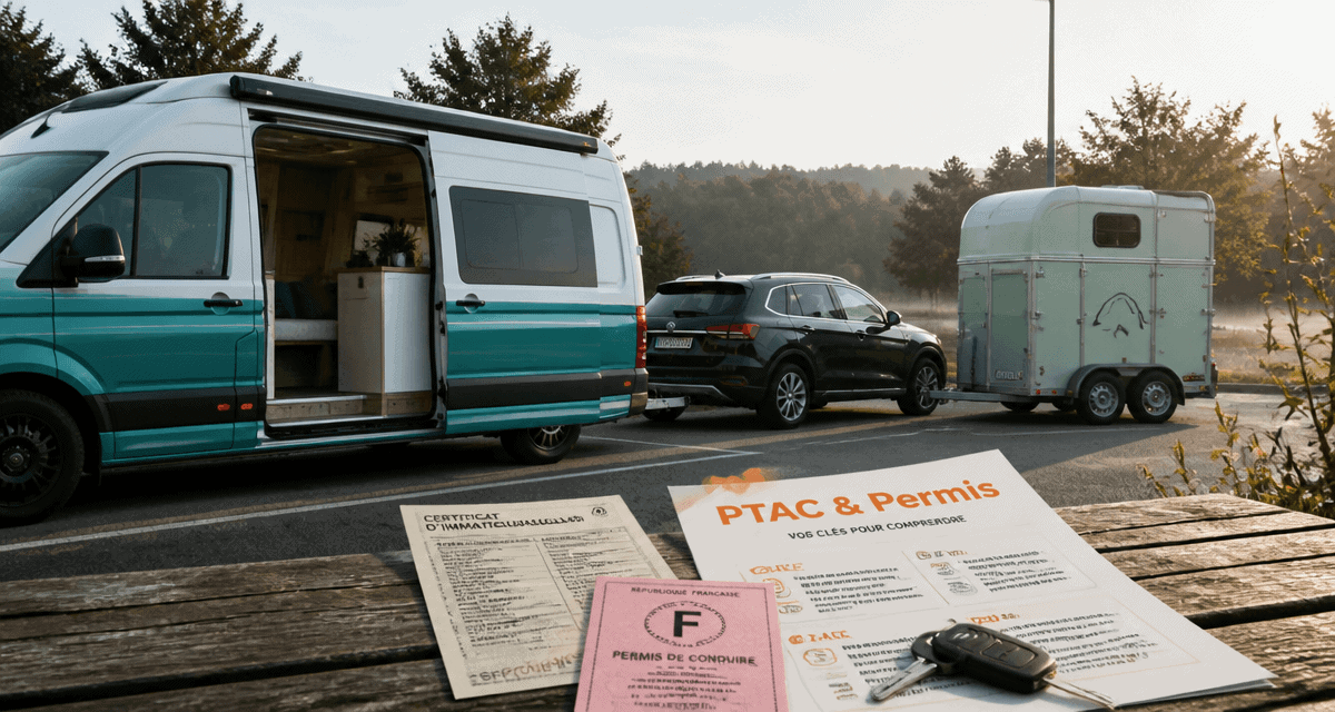 Van permis attelage carte grise documents