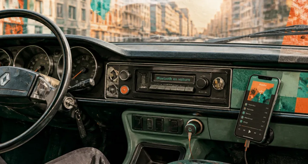 bluetooth dans voiture transmetteur fm smartphone