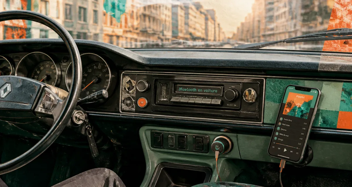 bluetooth dans voiture transmetteur fm smartphone