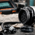 Canister voiture EVAP ouvert, charbon actif et durites, pour diagnostiquer l’usure