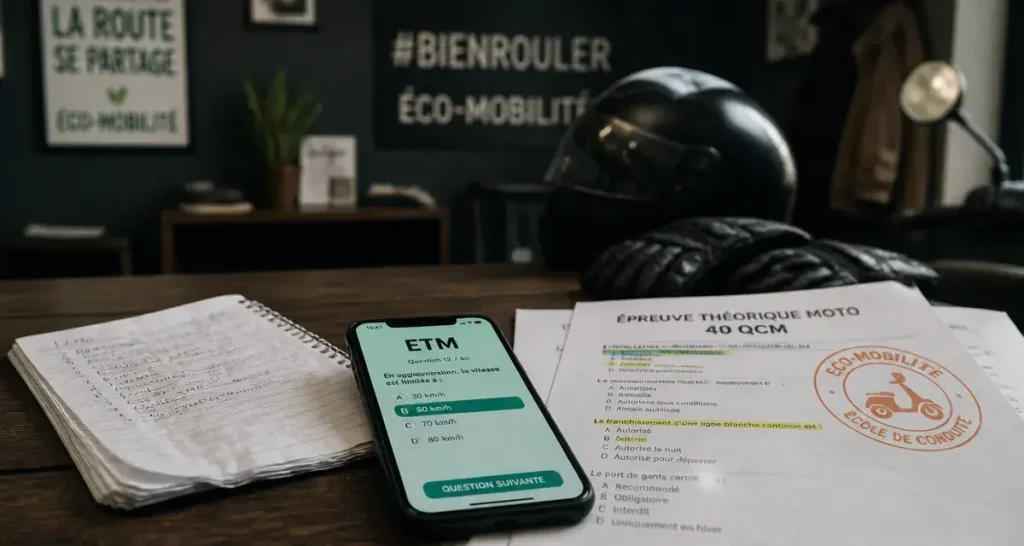 doit on repasser le code pour le permis moto : validation ETM