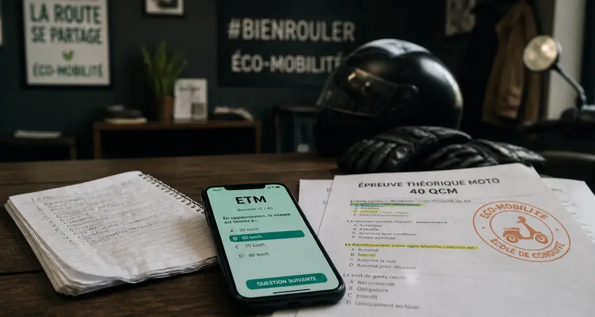 doit on repasser le code pour le permis moto : validation ETM
