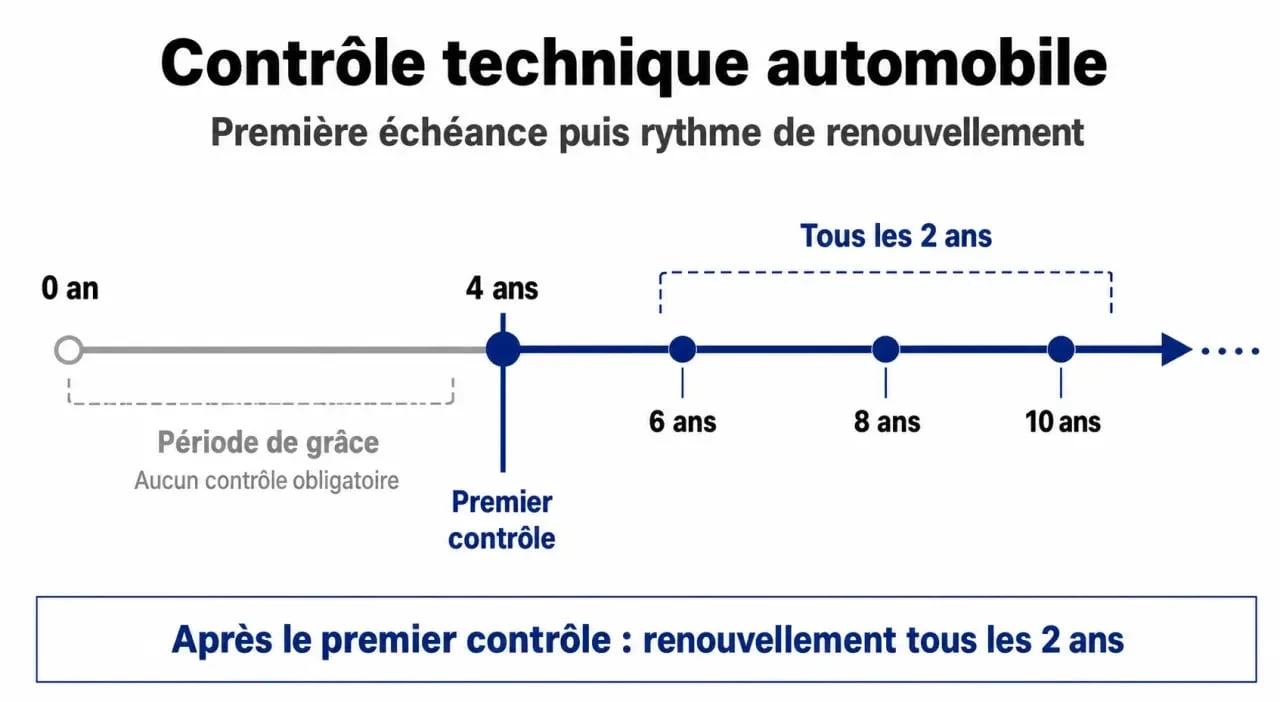 Calendrier et échéances du contrôle technique pour voiture neuve