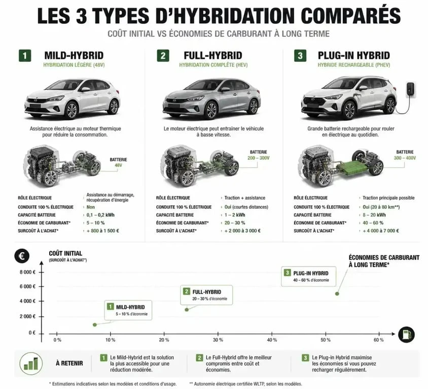 Comparatif des technologies de voiture hybride pour le meilleur rapport qualité-prix