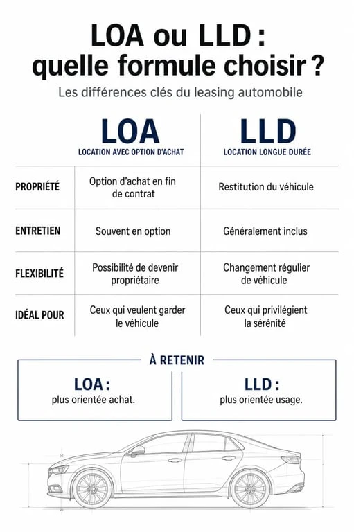 Comparatif des solutions de leasing Mercedes : LOA vs LLD pour choisir son financement auto