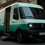 Estafette electrique livraisons urbaines, rayon de braquage 3,1 m, charge 20 min