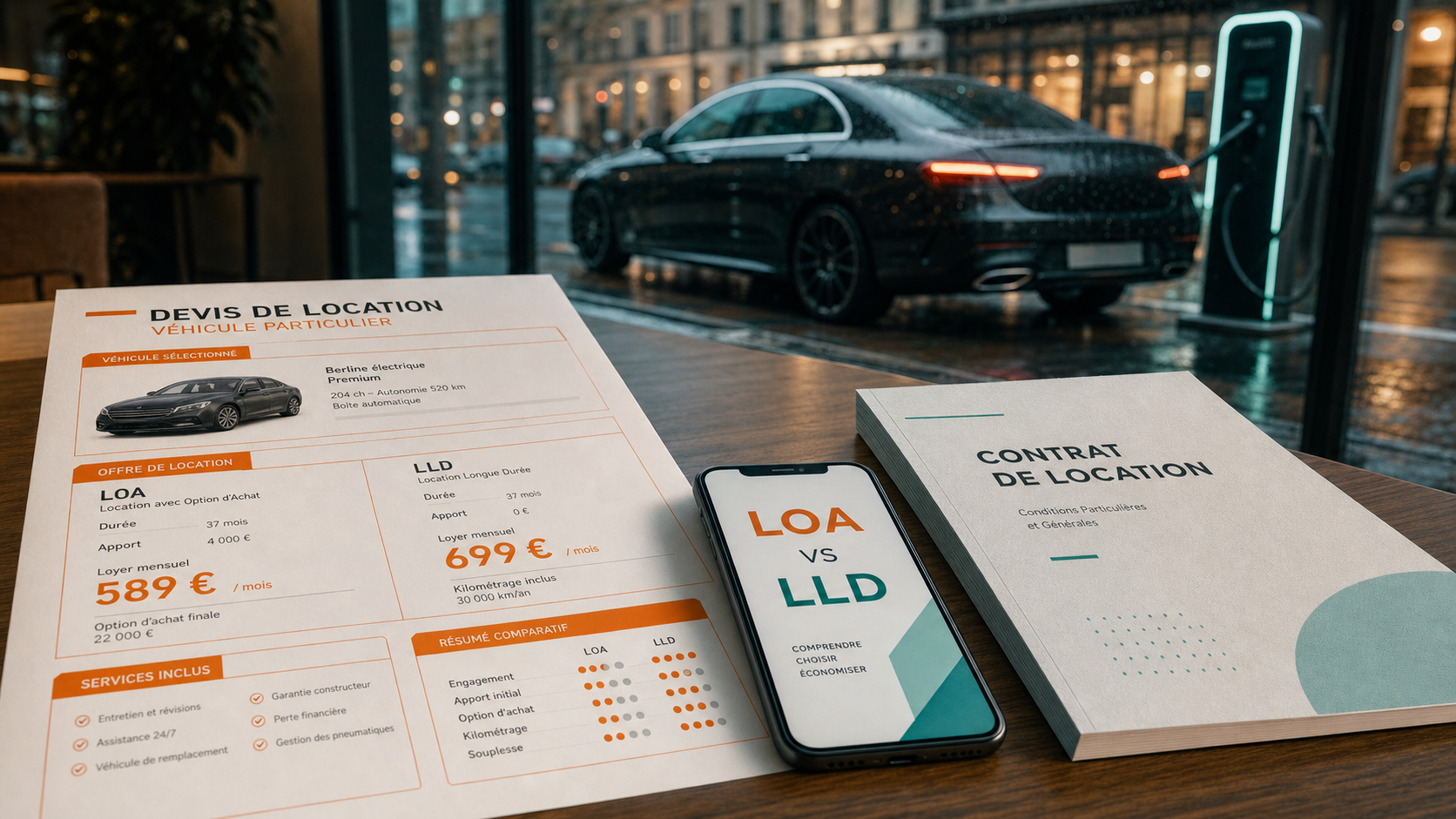 Leasing voiture Mercedes LOA vs LLD sur devis