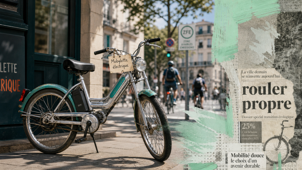Mobylette electrique rétro, batterie amovible, rétrofit ou neuf