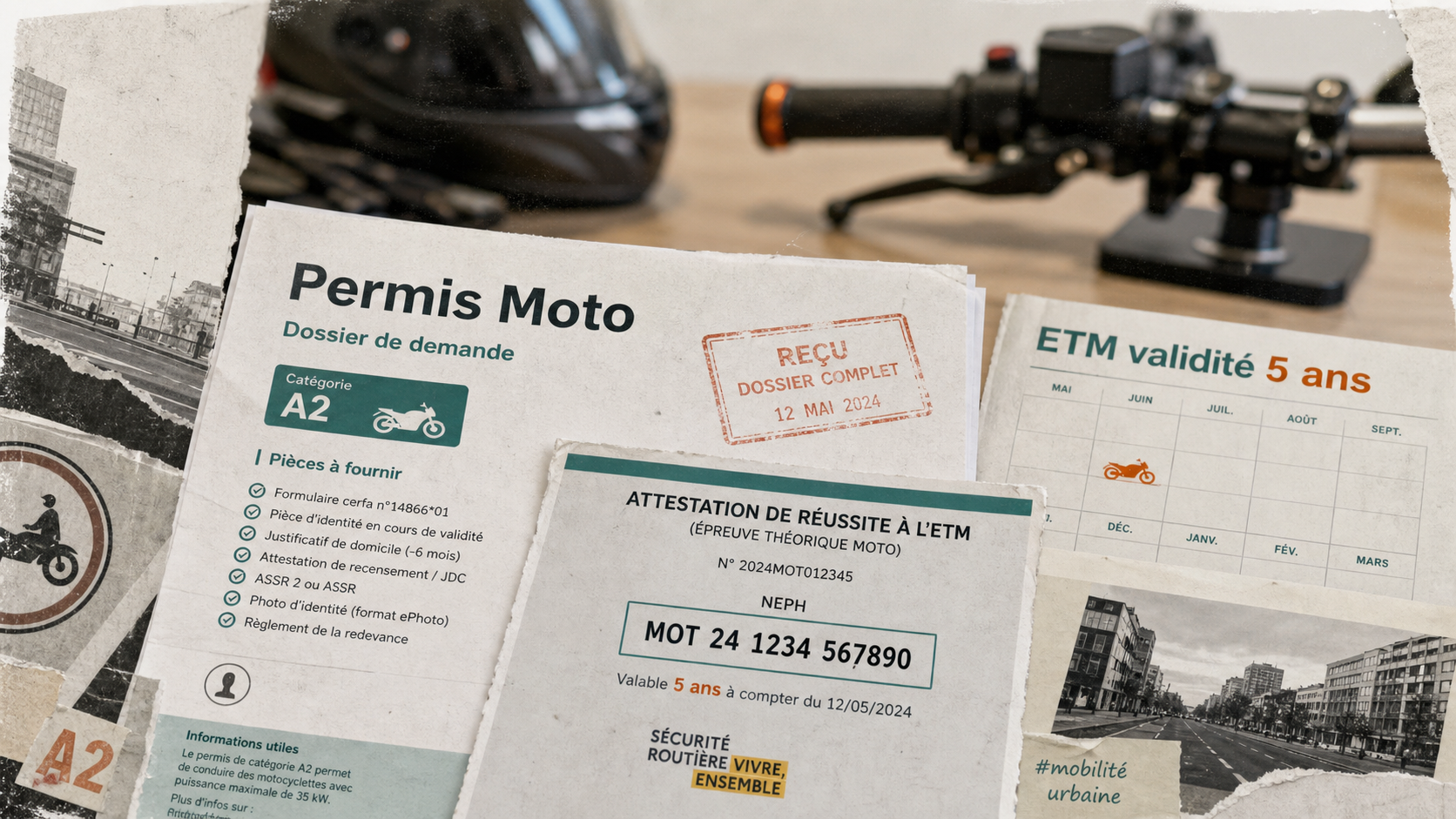 Validité code moto : 5 ans pour réussir (permis, calendrier ETM)