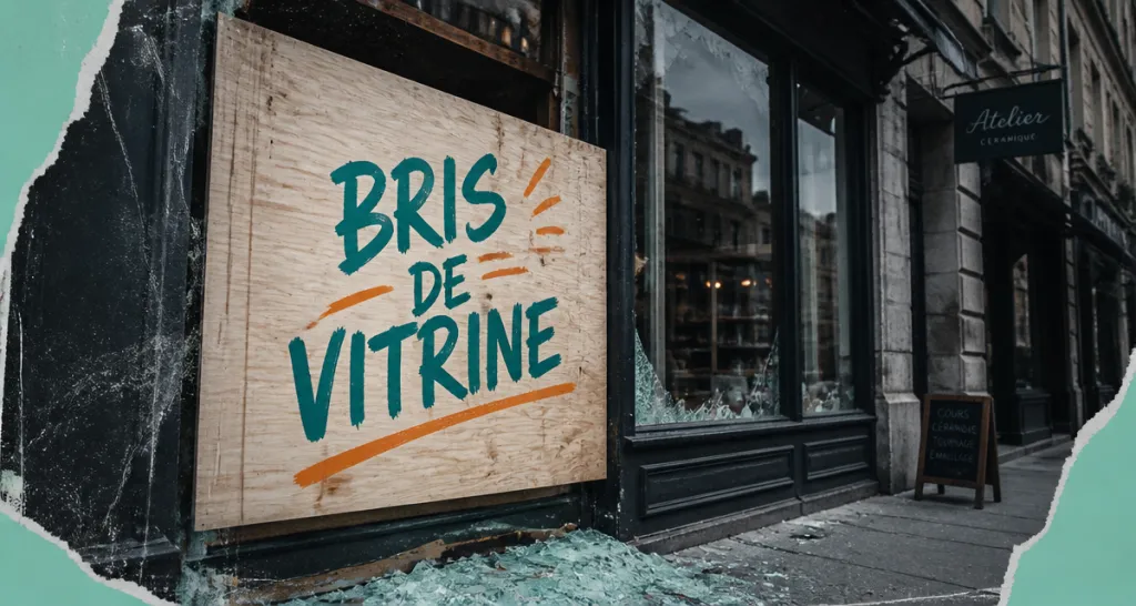 Vitrine cassée assurance, devanture sécurisée