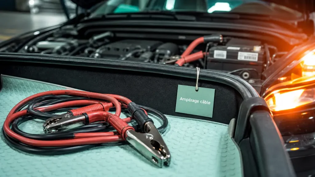 cable pour demarrage voiture 600 A avec pinces solides