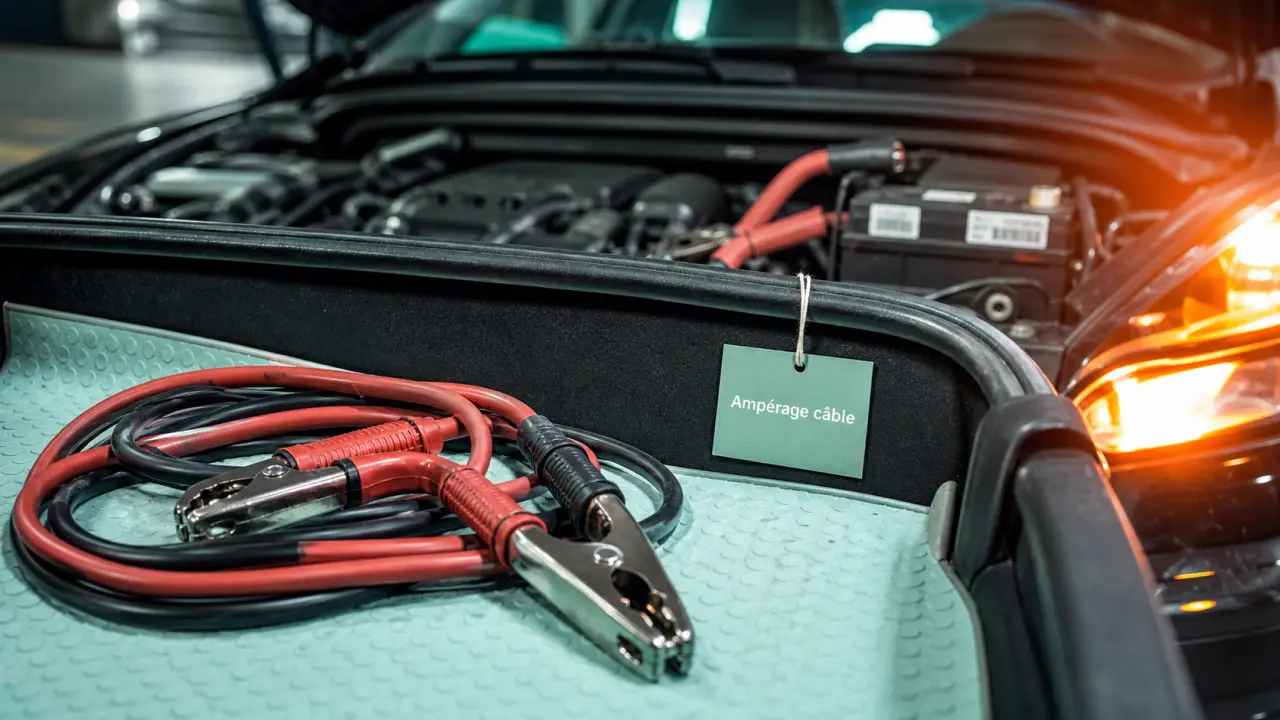 cable pour demarrage voiture 600 A avec pinces solides