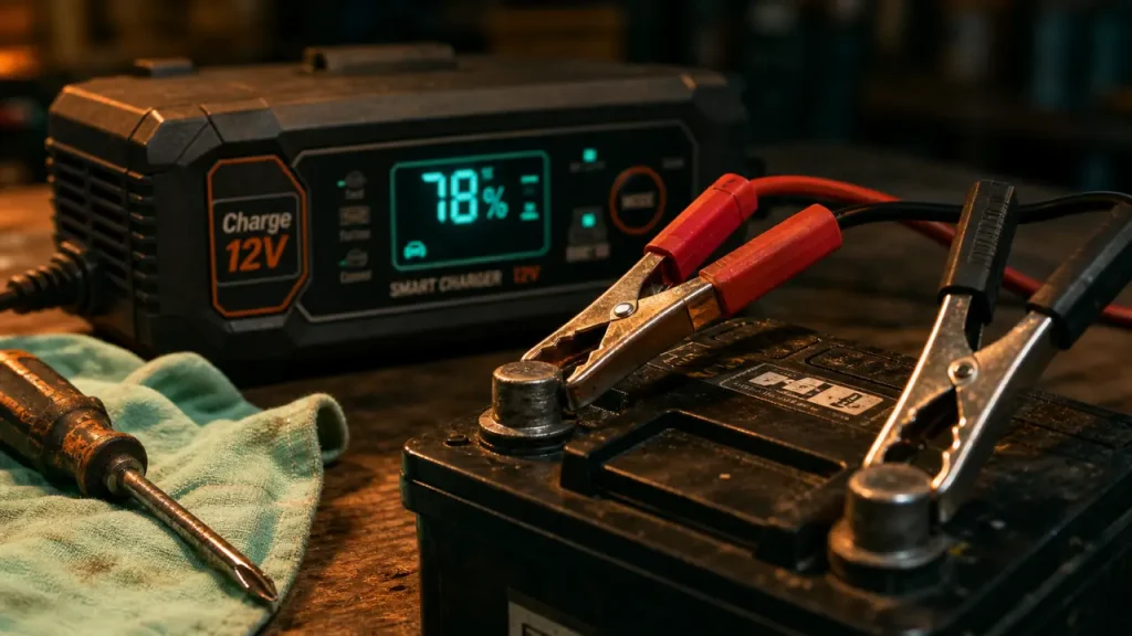 Comment fonctionne un chargeur de batterie 12v : 14,4V, courant maîtrisé, anti-surcharge