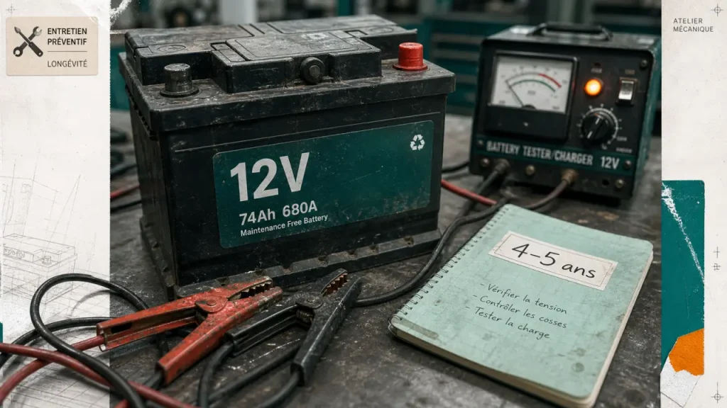 Durée de vie batterie : 4 à 5 ans, signes faibles et erreurs à éviter