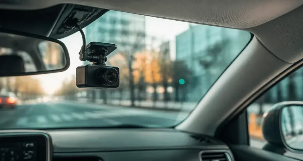 Installer dashcam : câble caché vers le rétroviseur