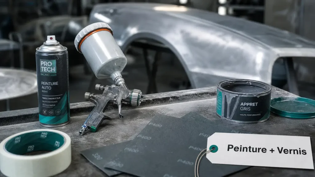Peinture pour voiture en bombe : teinte et retouches, bombe et apprêt