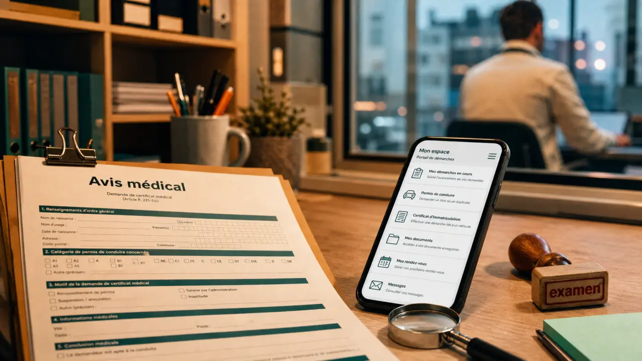 Permis de conduire prorogé : avis médical ANTS et portail en ligne