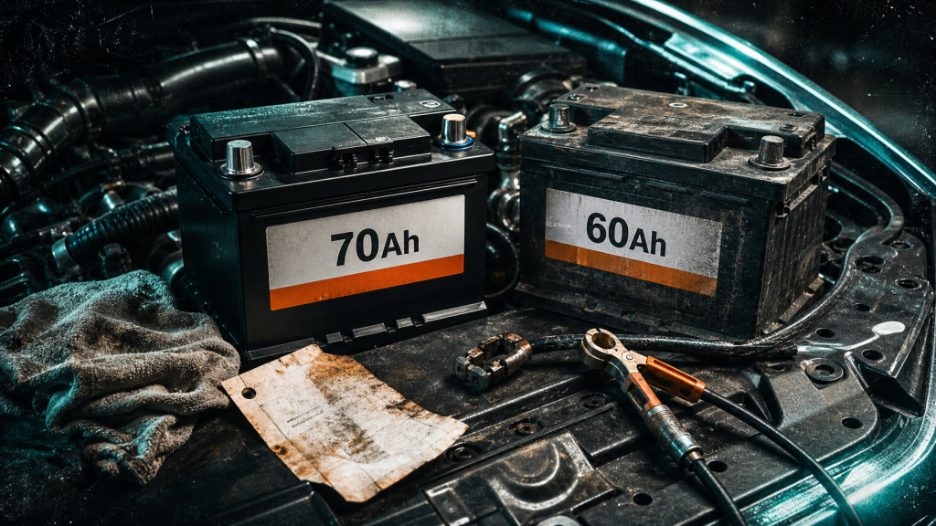 Peut on mettre une batterie 70Ah au lieu de 60Ah ? Batterie auto 12V 60Ah vs 70Ah.