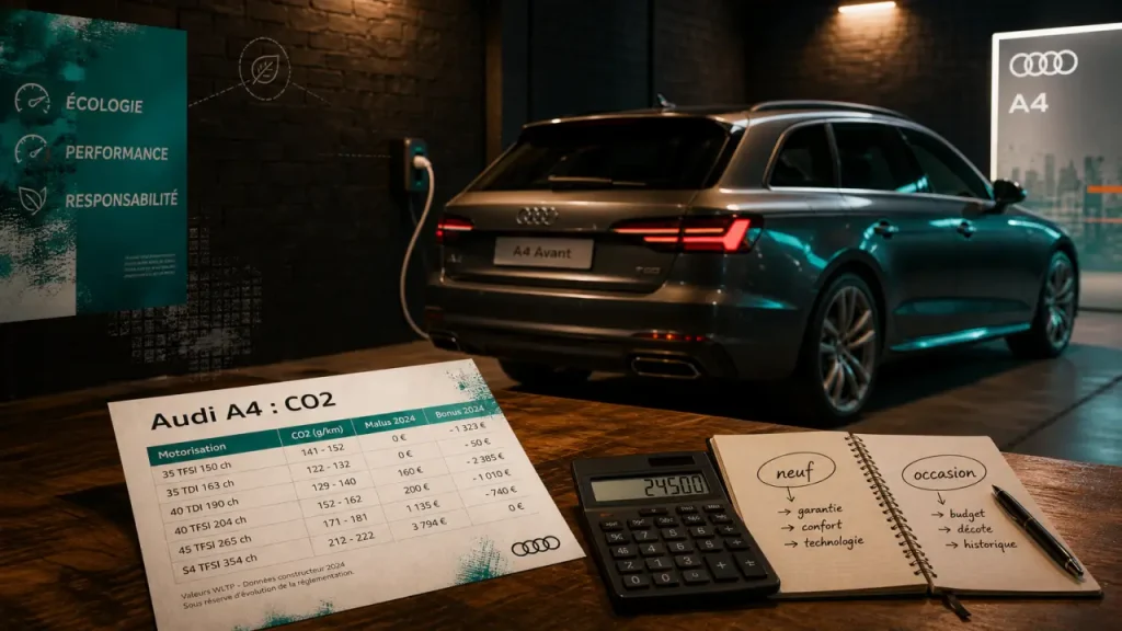 Prix audi a4 : tarifs selon moteur et finition