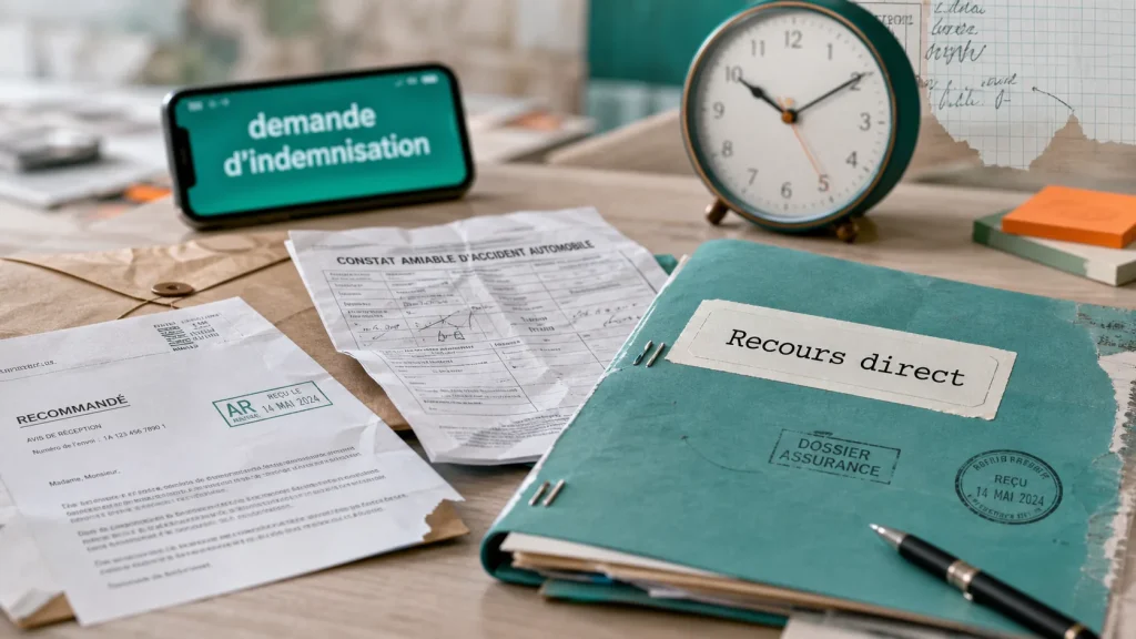 Recours contre assurance adverse : courrier recommandé, dossier assurance, délais