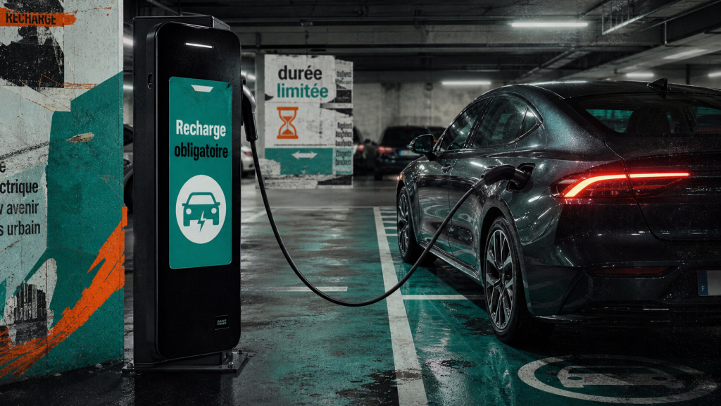 Réglementation stationnement véhicules électriques : recharge obligatoire sur borne