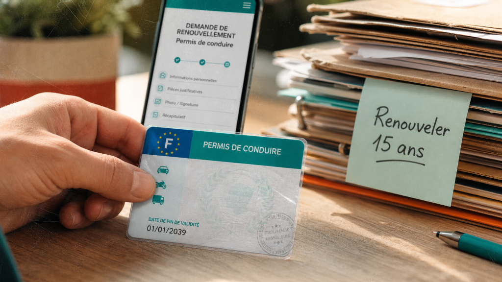 Validité nouveau permis de conduire : carte avec fin de validité et renouvellement 15 ans