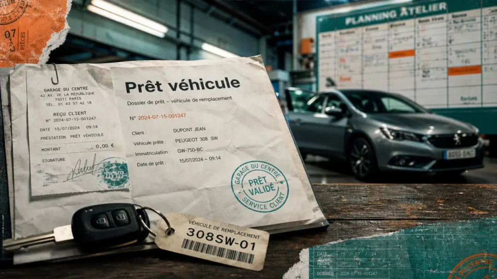 Véhicule de courtoisie prêt à usage gratuit : conditions et assurance